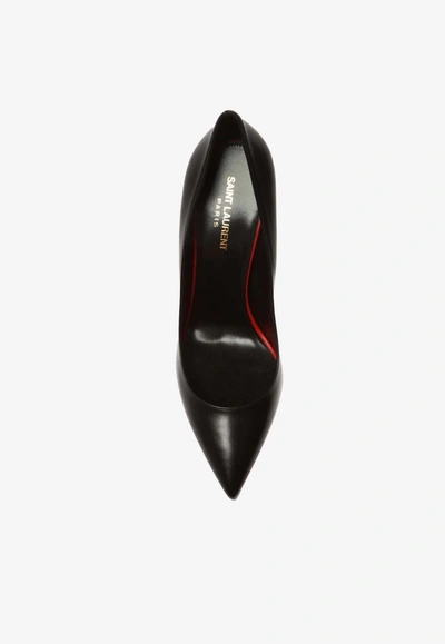 Shop Saint Laurent Anja 85 Pumps In Smooth Leather In Black
