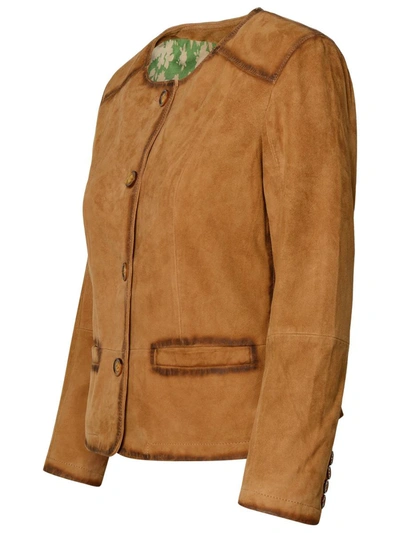 Shop Bully Brown Leather Jacket