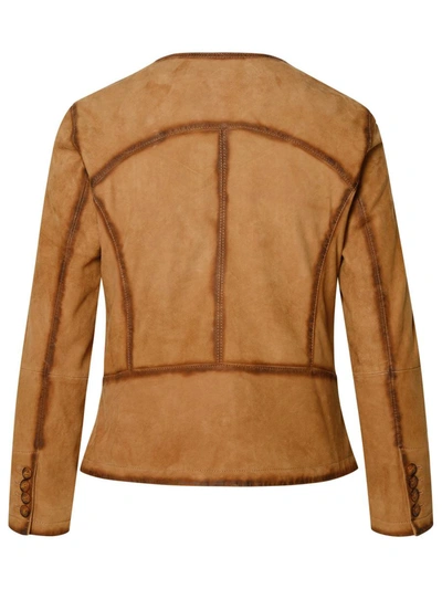 Bully Brown Leather Jacket In Brown