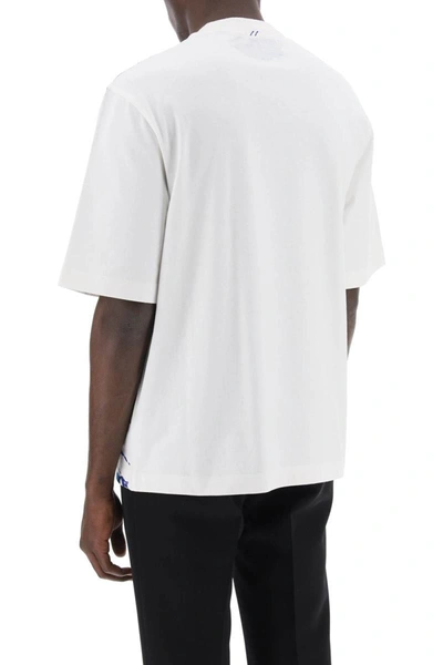 Shop Burberry "ekd Printed T-shirt In White