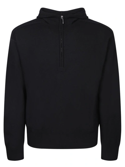 Burberry Men's Knitted Full Zip Hoodie In Black
