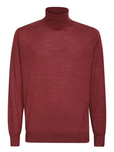 Colombo Bordeaux Silk And Cashmere Sweater In Bordeaux