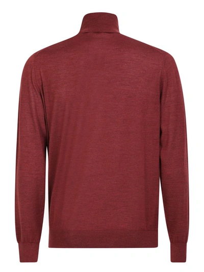 Colombo Bordeaux Silk And Cashmere Sweater In Bordeaux