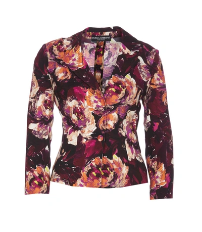 Shop Dolce & Gabbana Cady Blazer In Multicolour