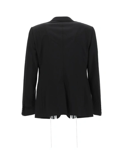 Shop Dolce & Gabbana Black Wool Two Pieces Suit