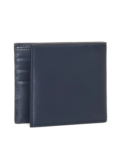 Shop Dolce & Gabbana Leather Flap-over Wallet In Blue