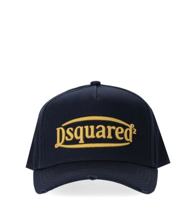 Shop Dsquared2 Caps In Blue/yellow