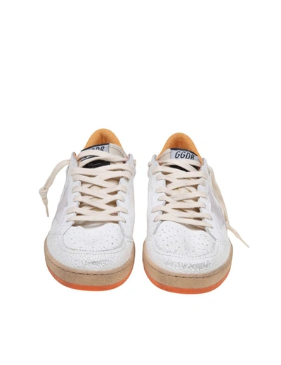 Shop Golden Goose Leather Sneakers In White
