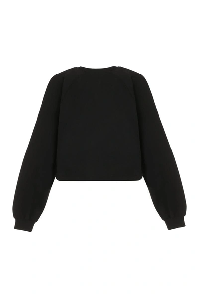 Shop Gucci Cotton Crew-neck Sweatshirt In Black