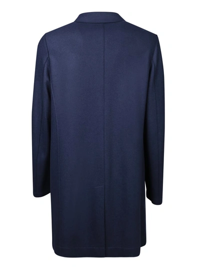 Harris Wharf London Blue Single-breasted Coat In Blue