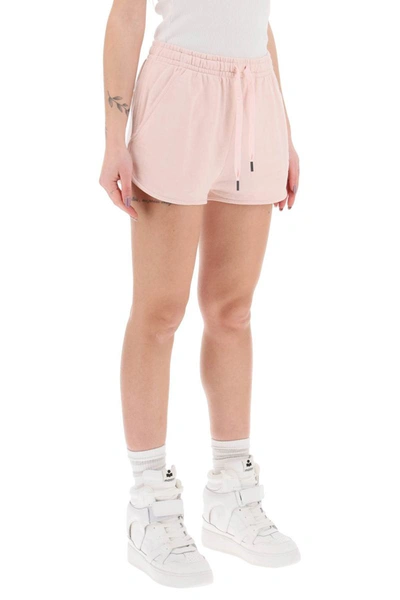 Shop Isabel Marant Étoile Isabel Marant Etoile Mifa Sports Shorts With Flocked Logo In Pink