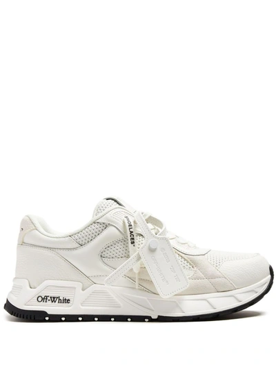 Shop Off-white White Mesh Kick Off Sneakers In White/white