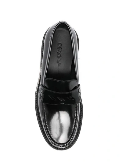 Shop Off-white Combat Leather Loafers In Black
