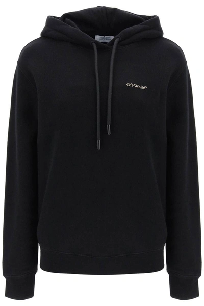 Shop Off-white Hoodie With Back Embroidery In Black