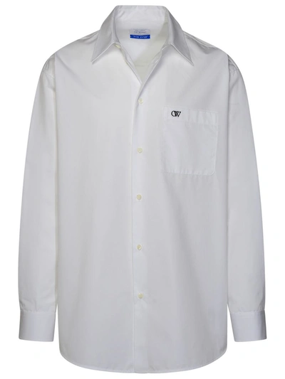 Shop Off-white 'ow' White Cotton Shirt