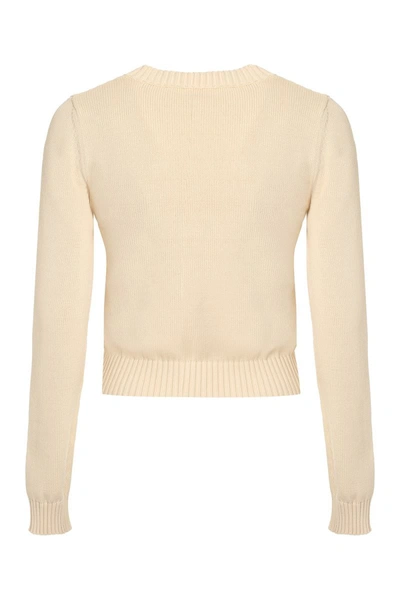 Shop Palm Angels Cotton Sweater In Ivory