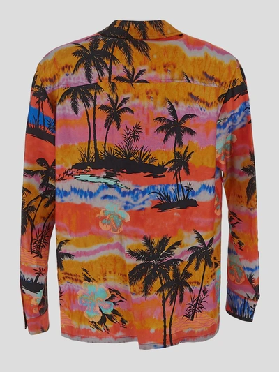 Shop Palm Angels Shirts In Fuchsiamulti