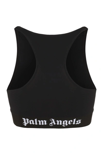 Shop Palm Angels Technical Fabric Crop Top In Black