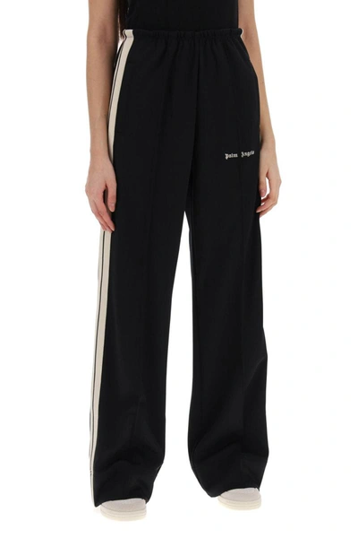 Shop Palm Angels Track Pants With Contrast Bands In Black