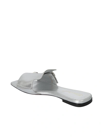 Shop Santoni Sandals In Grey