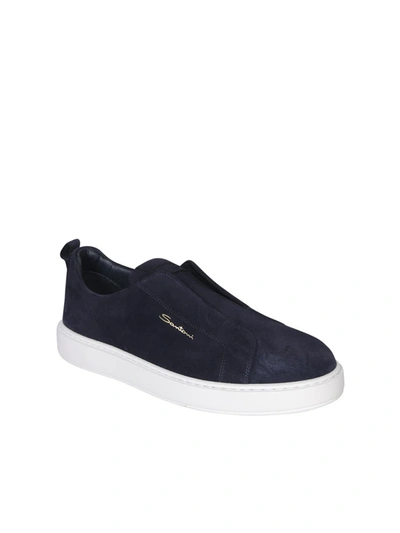Shop Santoni Sneakers In Blue