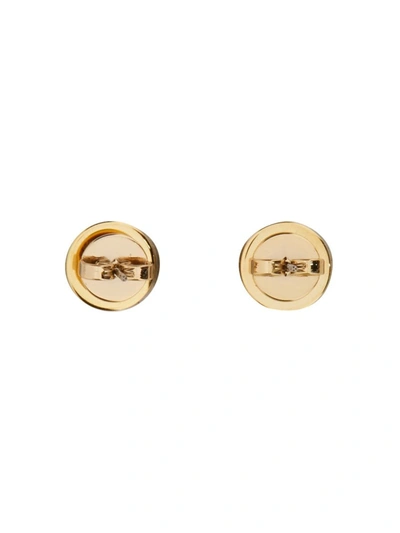 Shop Tory Burch Black And Gold Metal Kira Earrings In Tory Gold / Black