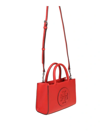 Shop Tory Burch Micro Leather Handbag In Red
