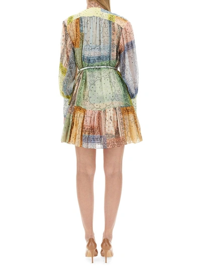 Shop Zimmermann Mini Dress In Multicolour