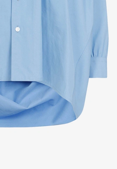 Shop Bottega Veneta Cotton Shirt -  Admiral - 4255 Admiral In Blue