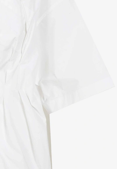 Shop Maison Margiela Button-down Short-sleeved Shirt In White