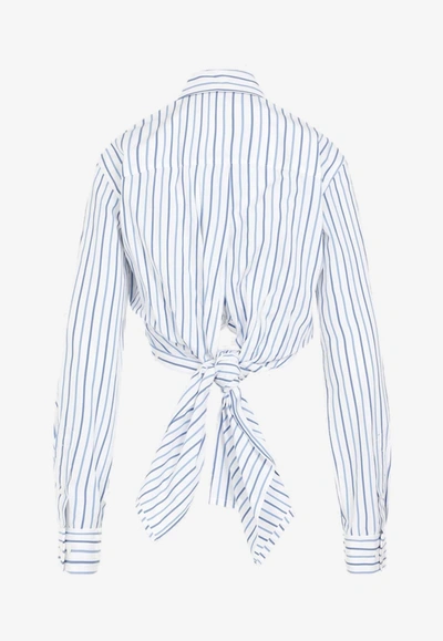 Shop Dries Van Noten Calbero Striped Shirt In Blue