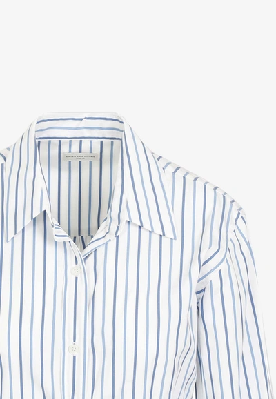 Shop Dries Van Noten Calbero Striped Shirt In Blue