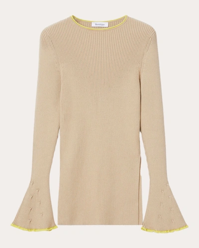 Shop Rodebjer Women's Bloom Ribbed Sweater In Neutrals