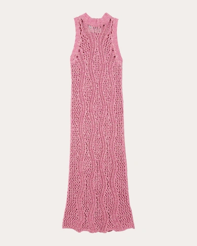 Shop Rodebjer Women's Vague Knit Maxi Dress In Pink