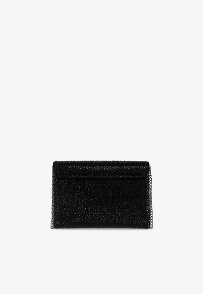Versace Crystal-embellished La Medusa Envelope Clutch In Black