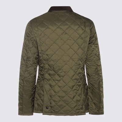 Shop Barbour Olive Down Jacket In Green
