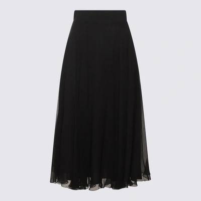 Shop Dolce & Gabbana Black Silk Skirt