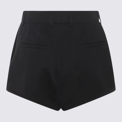 Shop Dolce & Gabbana Black Wool Shorts