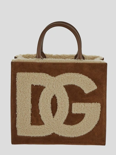 Shop Dolce & Gabbana Dolce&gabbana Bag In Marrone/caffelatte