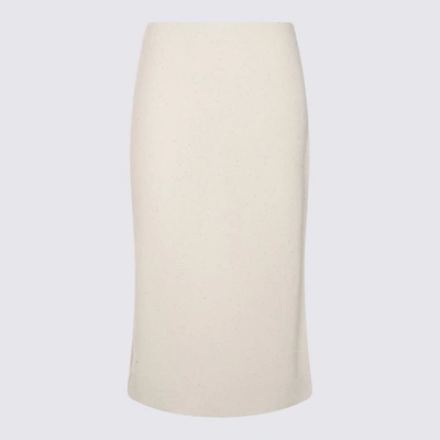 Shop Fabiana Filippi White Cotton Skirt