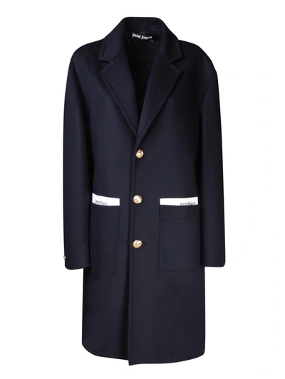 Shop Palm Angels Coats In Blue