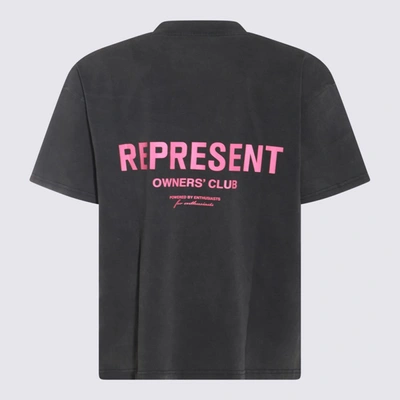 Represent T-shirt In Vintage Grey/pink