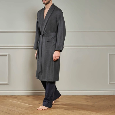 Shop Frette Men's Ambassador Robe In Grey