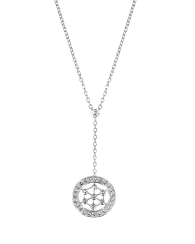 Shop Tiffany & Co Voile Diamond Lariat Pendant In Platinum 0.1 Ctw In Silver