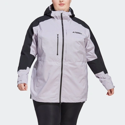 Shop Adidas Originals Women's Adidas Terrex Xploric Rain. Rdy Hiking Jacket (plus Size) In White