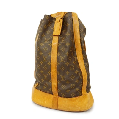 Pre-owned Louis Vuitton Randonnée Canvas Backpack Bag () In Brown