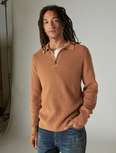 Shop Lucky Brand Men's Cloud Soft Polo Sweater In Multi