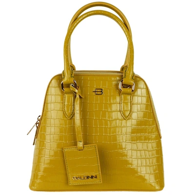 Shop Baldinini Trend Leather Di Calfskin Women's Handbag In Green
