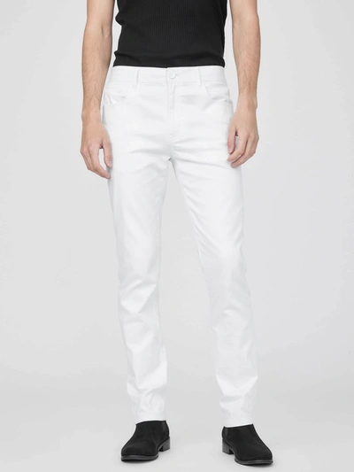 Shop Guess Factory Ledger Solid Cotton Pant In White