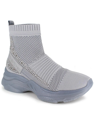 Shop Bebe Sport Aspen Womens Fitness Lifestyle Sock Sneakers In Grey